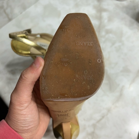 Jimmy Choo  Gold High Heels - Picture 4 of 5